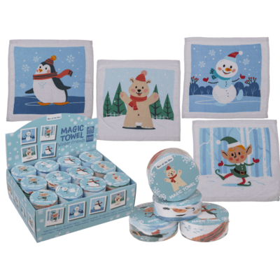 Magic Cotton Towel - Winter Friends