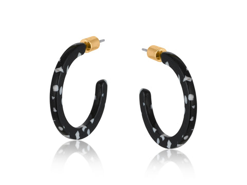 Resin Hoop Earrings - Various Colours