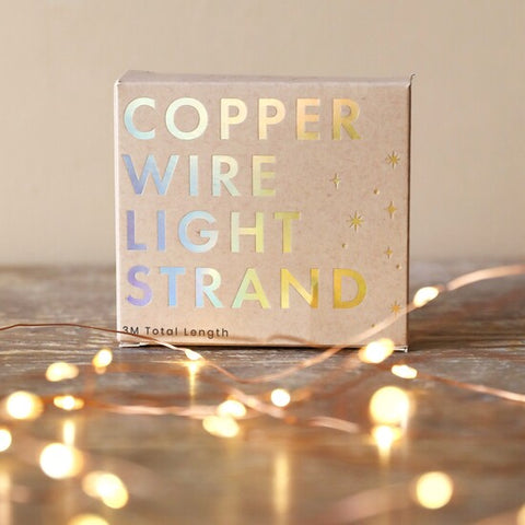 30 Battery Powered Wire String Lights - Various Colours