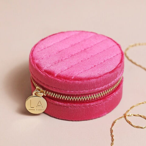 Quilted Velvet Jewellery Case - Various Colours
