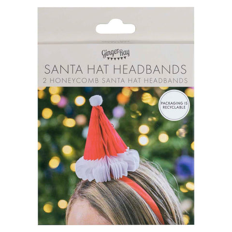 Honeycomb Santa Hat Christmas Headband