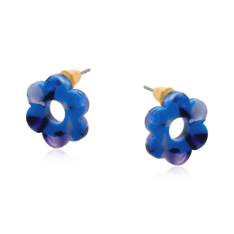 Resin Flower Studs - Various Colours