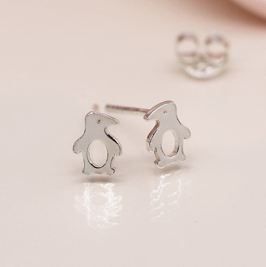 Sterling Silver Penguin Earrings