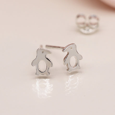 Sterling Silver Penguin Earrings