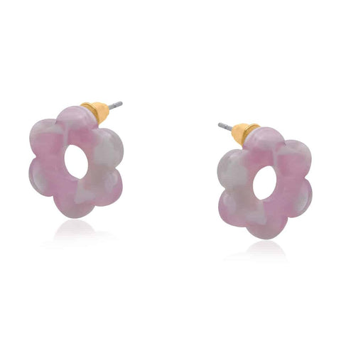 Resin Flower Studs - Various Colours