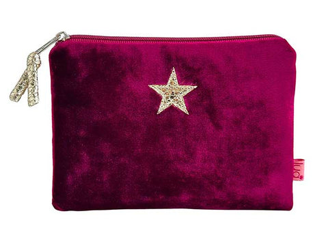 Star Silk Velvet Purse - Various Colours