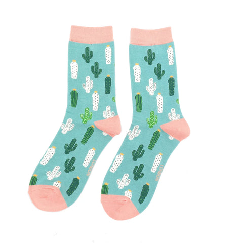 Miss Sparrow Prickly Pair Socks - Duck Egg