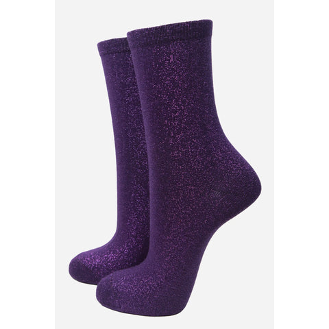 Womens Glitter Socks - Various Colours