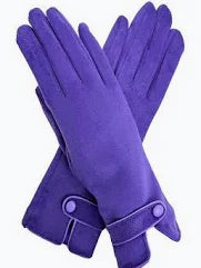 Gloves with Single Button Detail on Cuff - Various Colours