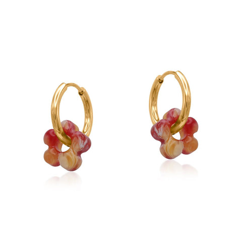 Petite Resin Flower Huggies - Various Colours