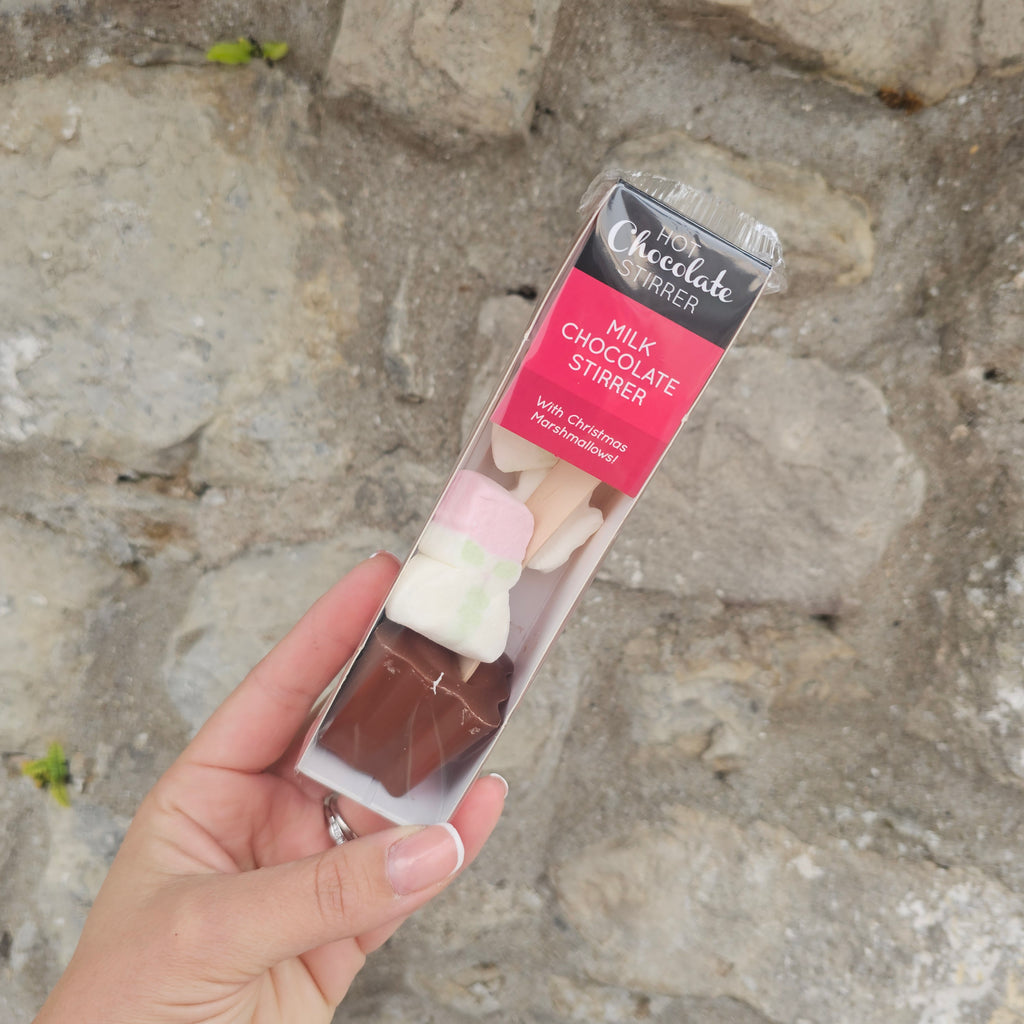 Milk Hot Chocolate Stirrer With Xmas Mallows