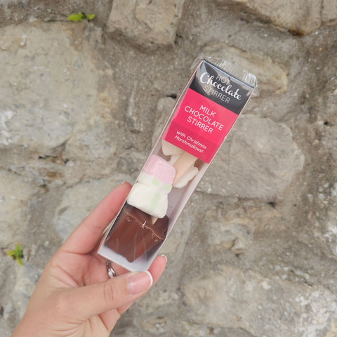 Milk Hot Chocolate Stirrer With Xmas Mallows