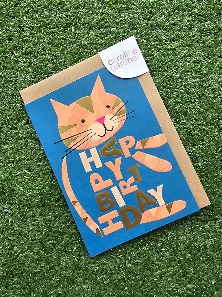 Happy Birthday Ginger Cat Card