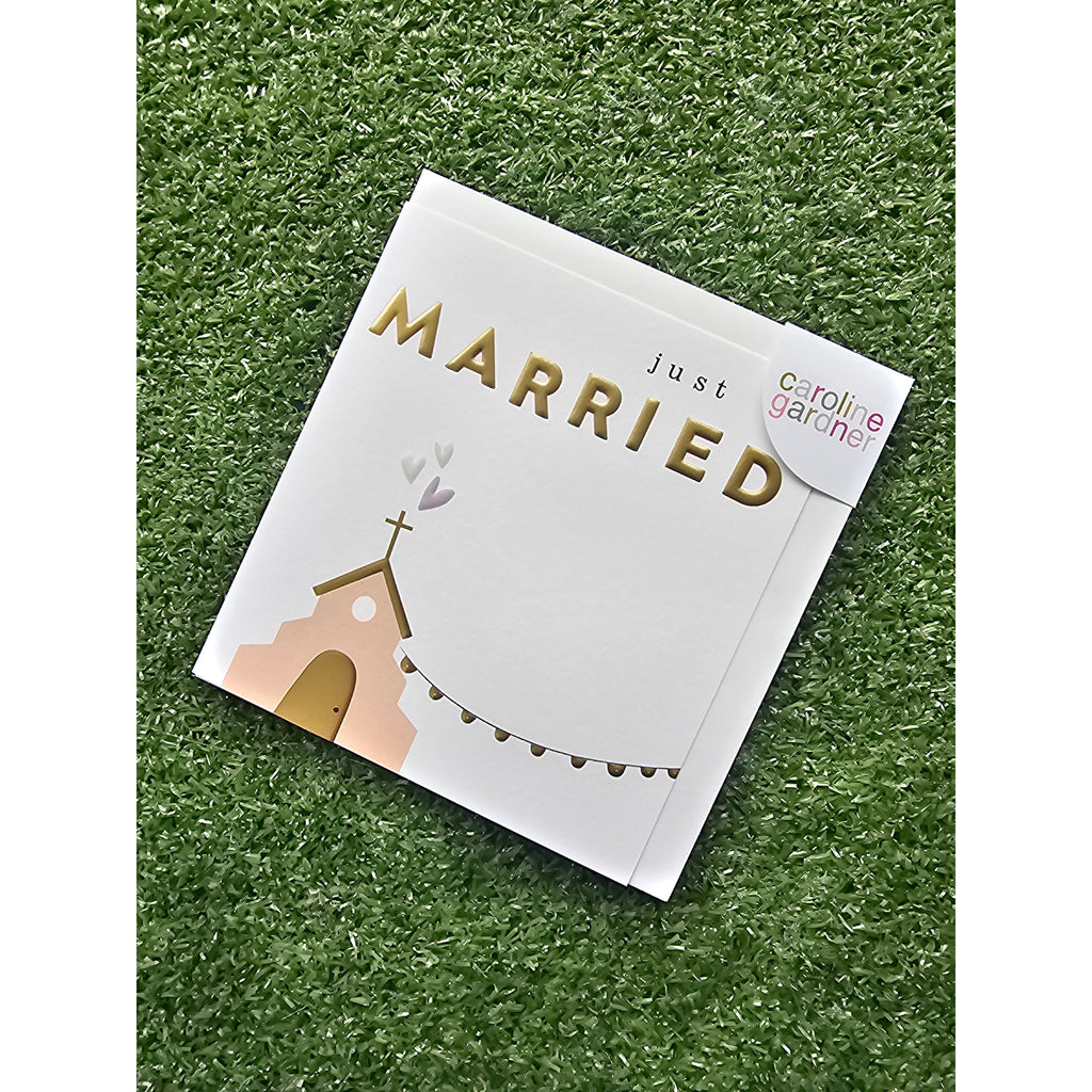 Just Married With Bunting Card