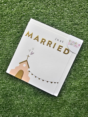 Just Married With Bunting Card