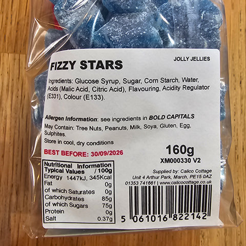 Fizzy Sweets In A Ribbon Bag - Various Shapes