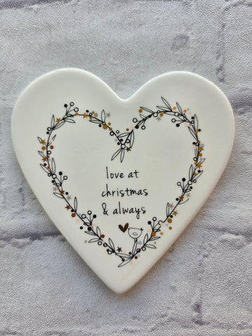 Heart Shaped Christmas Coaster - Various Designs