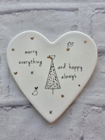 Heart Shaped Christmas Coaster - Various Designs