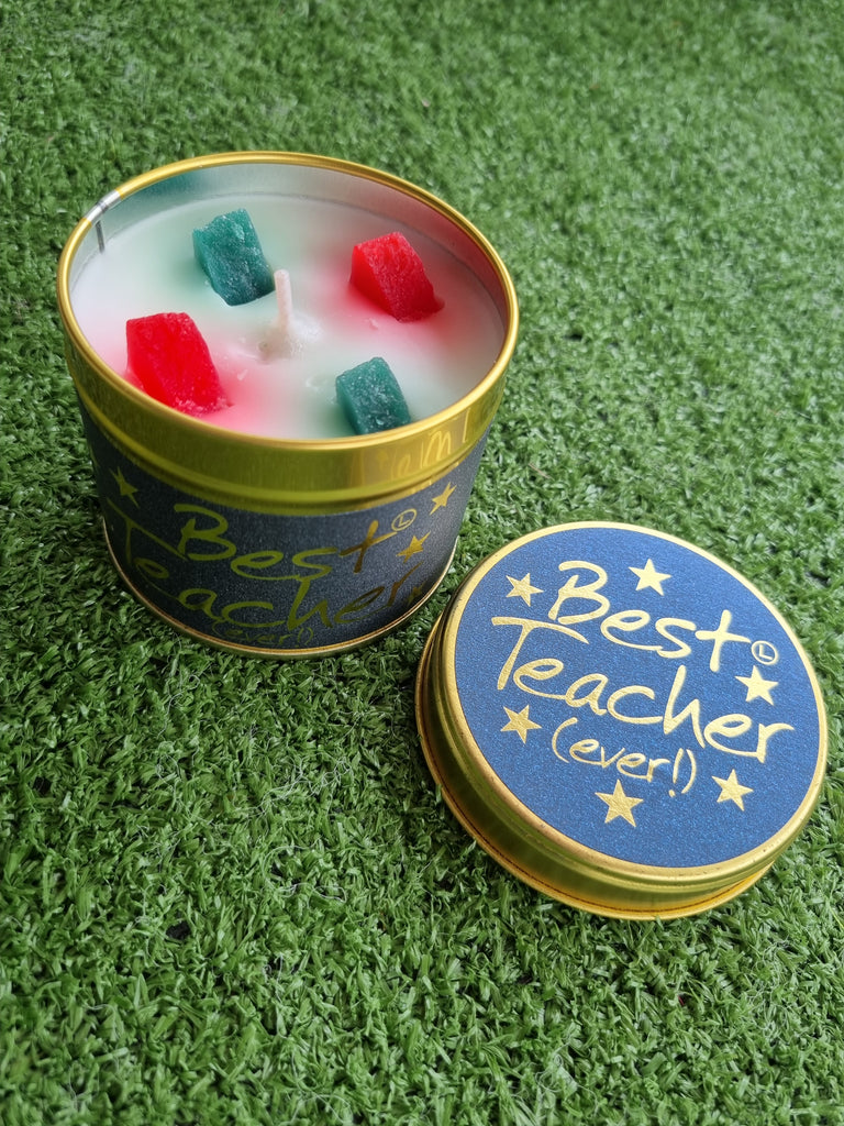 Best Teacher Ever Tin Candle