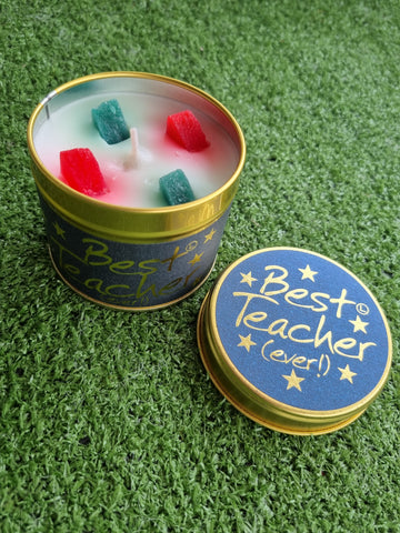 Best Teacher Ever Tin Candle