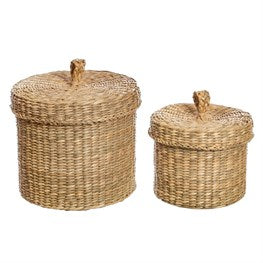 Seagrass Basket With Lid - Various Sizes