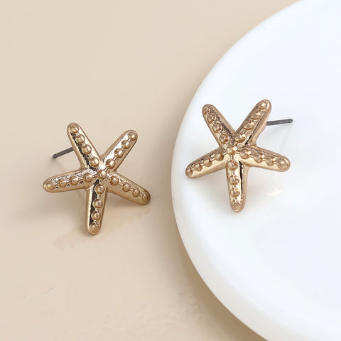 Golden Starfish Studs