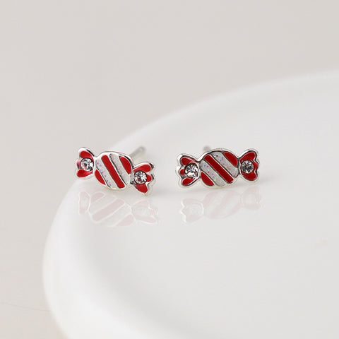 Sterling Silver Enamelled Christmas Themed Studs - Various