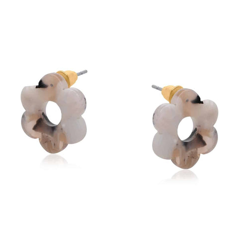 Resin Flower Studs - Various Colours