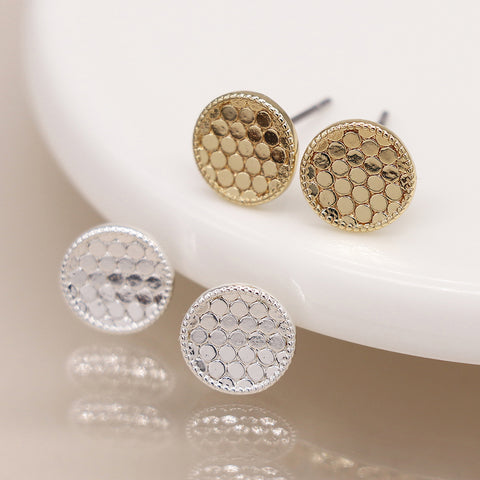 Silver And Gold Textured Stud - Various Style