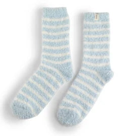 Fluffy Stipe Socks - Various Colours
