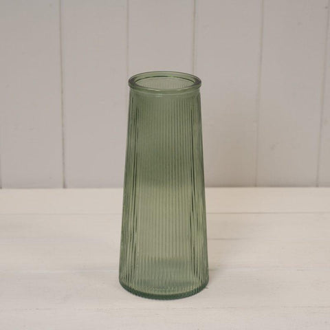 Tall Ribbed Vase - Various Colours
