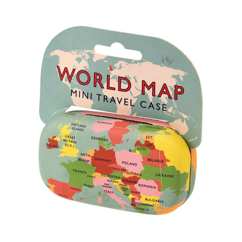 World Map Mini Travel Case