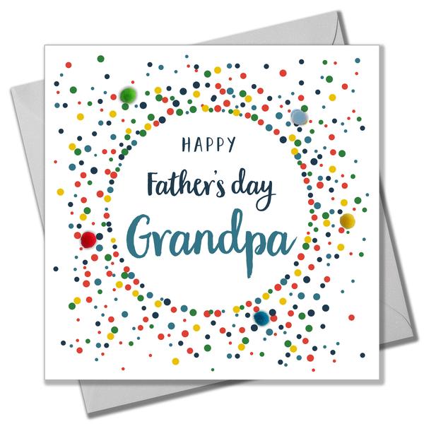 Happy Father's Day Grandpa Pom Poms Card