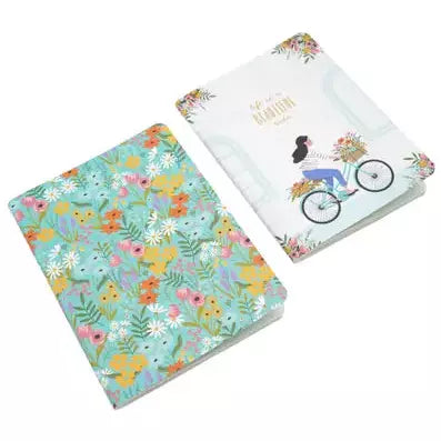 Floral Design Set of Two Notebooks