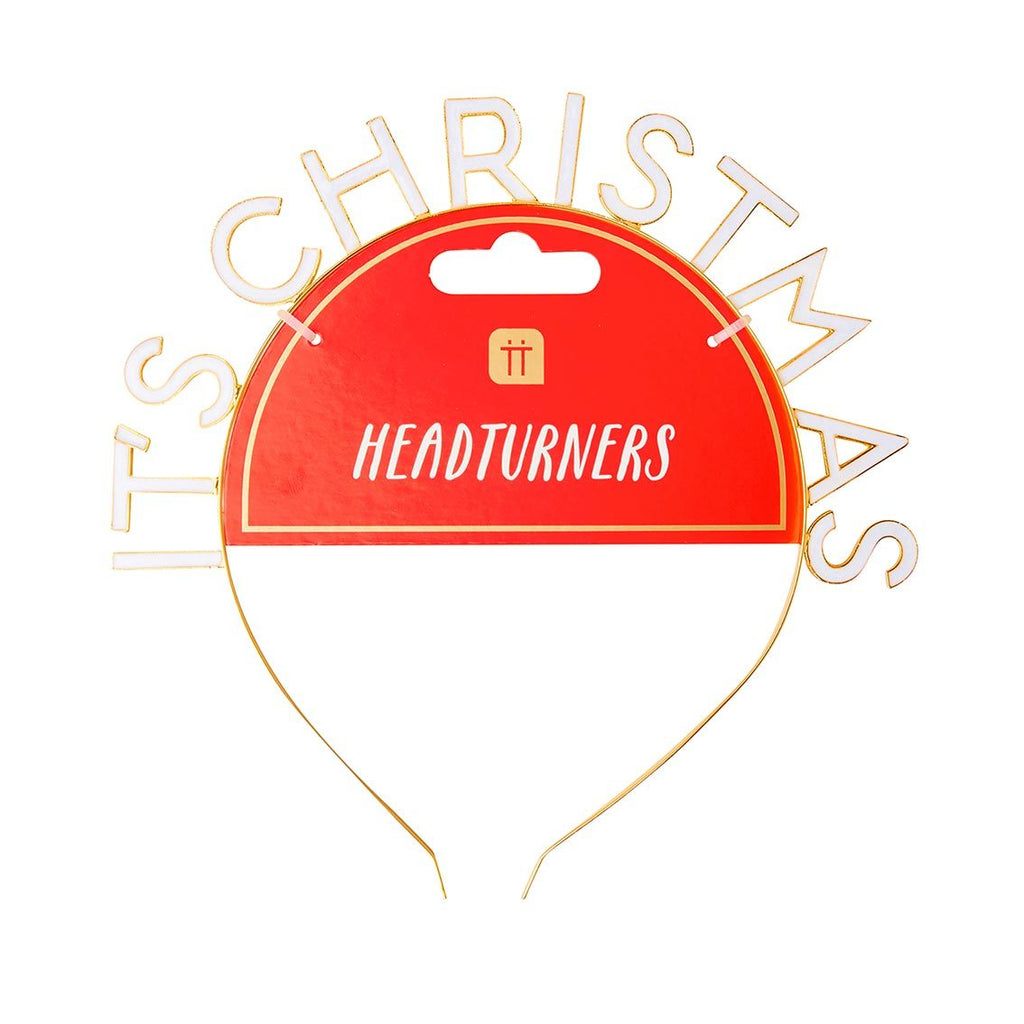 Head Turners It's Christmas White Headband