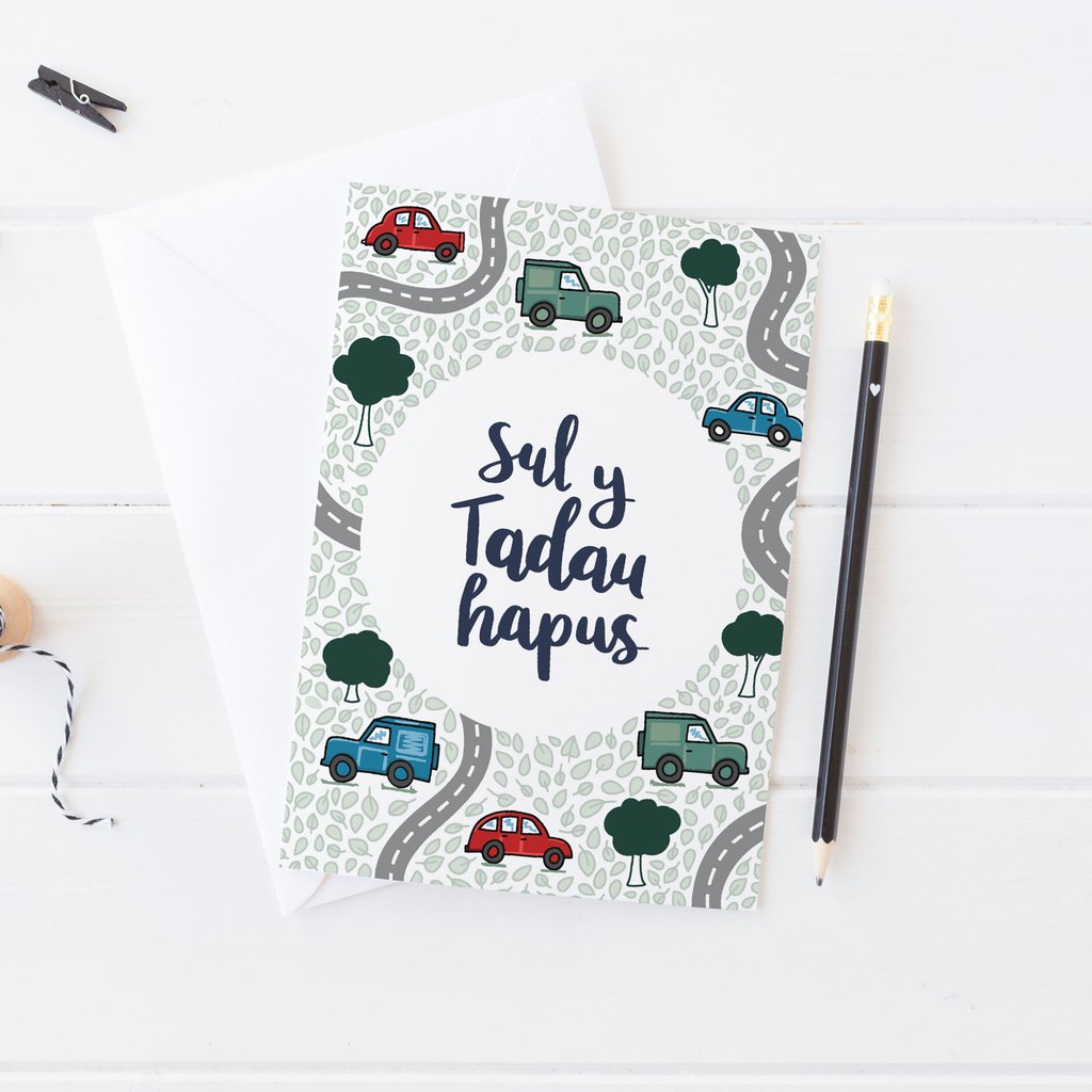 Sul y Tadau Hapus - Cars and 4x4 Card