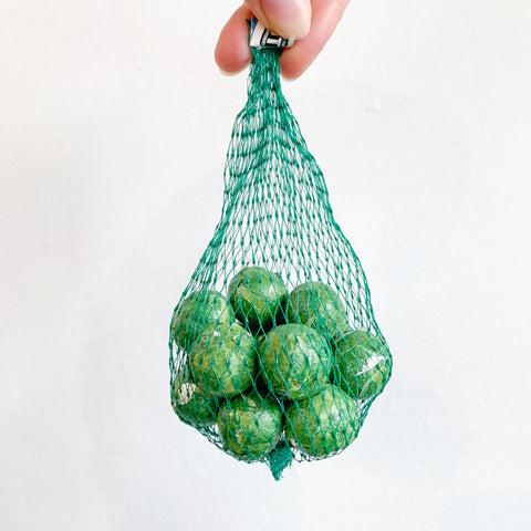 Solid Milk Chocolate Brussels Sprouts in a Net