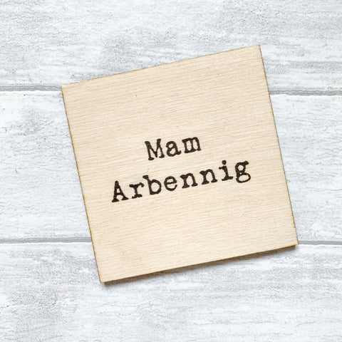 Mam Arbennig - Wooden Coaster