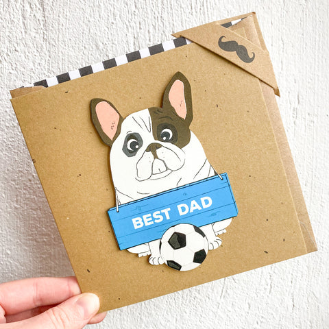 Best Dad Frenchie Card