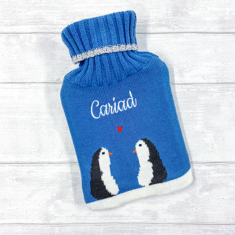Hot Water Bottle - Cariad Penguins