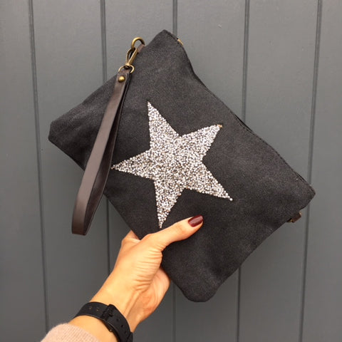 Multi Strap Clutch with Gem Star Detail on Front