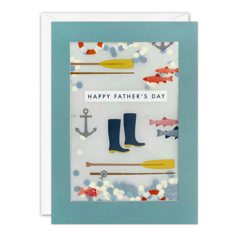 Fishing Father's Day Paper Shakies Card