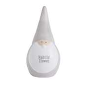 Nadolig Llawen Ceramic Santa - Grey