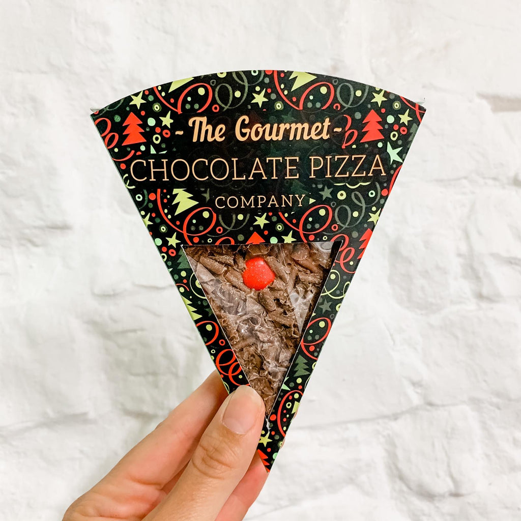 Christmas Gourmet Chocolate Pizza Slice