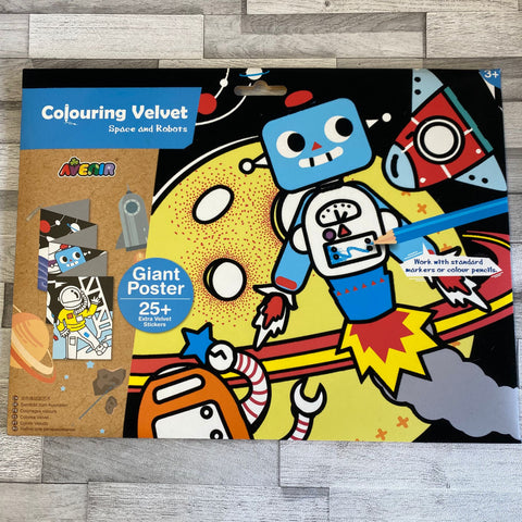 Velvet Colouring - Space and Robots