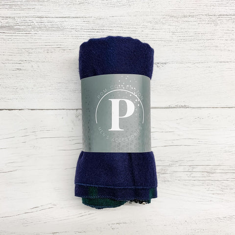 Mens Green, Navy And Grey Scarf