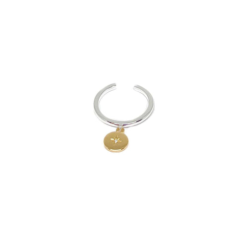 Adjustable Ring with Disc Charm - Various Colours